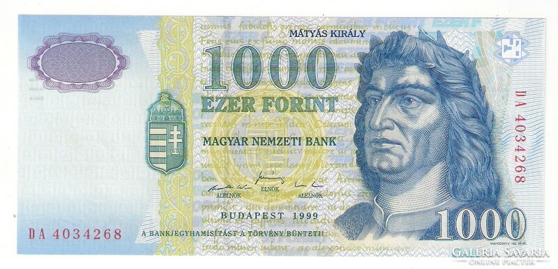 1999. 1000 forint DA UNC