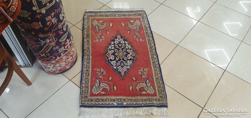 3033 Iranian Kashan hand-knotted wool Persian carpet 52x100cm free courier
