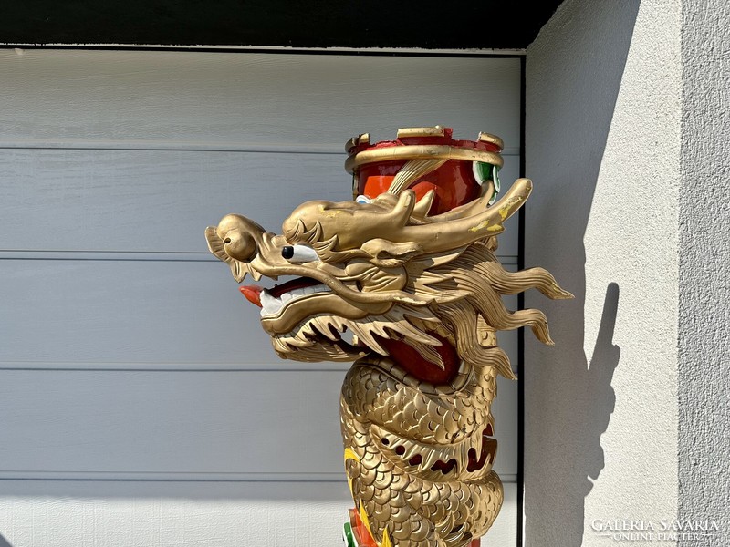 Pair of dragon pillars, old Chinese, shop, restaurant, shop decoration retro vintage chinese dragon pillar