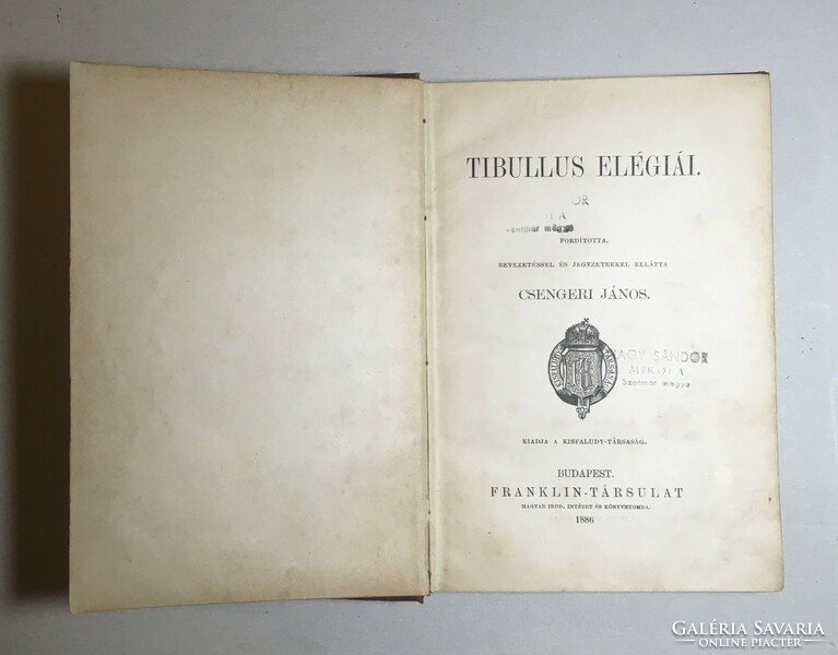Elegies of Tibullus, 1886