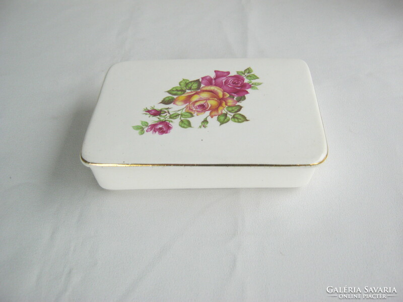 Granite ceramic card holder box gift box pink rose pattern