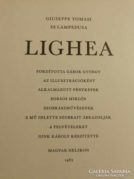 Lighea / Borsos Miklós szobrainak fényképeivel illusztrált könyv