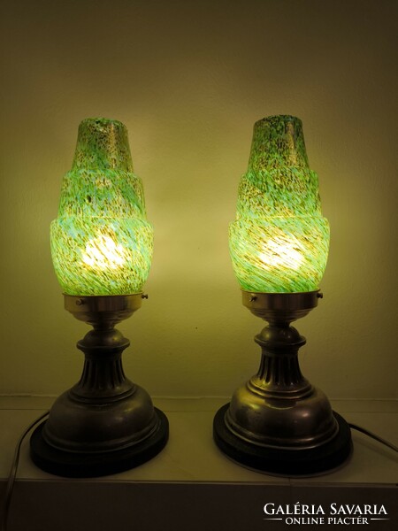 Pair of retro table lamps with amazing marton horvath bura