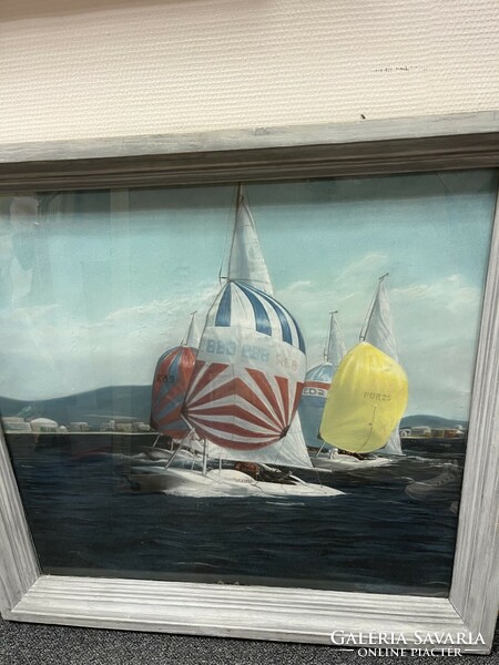 Large sailing painting