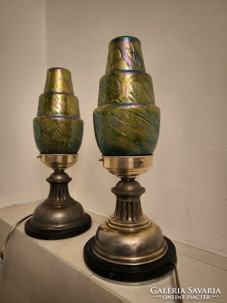 Pair of retro table lamps with amazing marton horvath bura