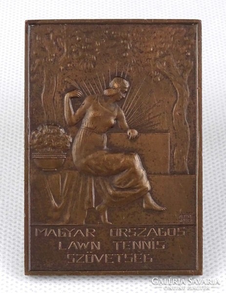 1R217 reaper Gyula - Ernő Jálics: lawn tennis association bronze plaque