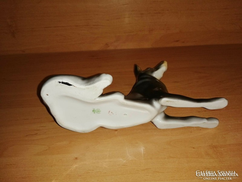 Hollóházi porcelán németjuhász kutya (po-2)