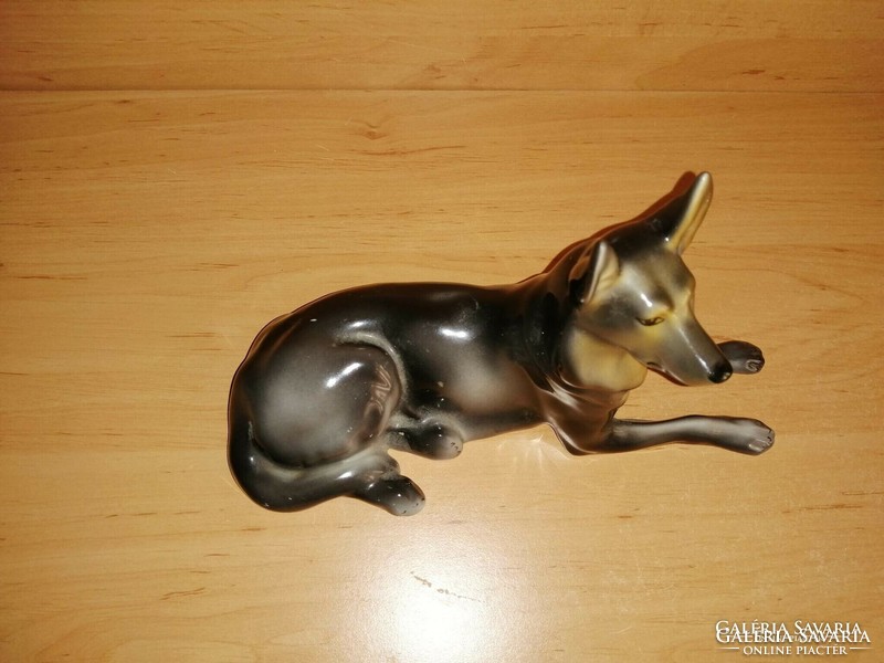 Hollóházi porcelán németjuhász kutya (po-2)