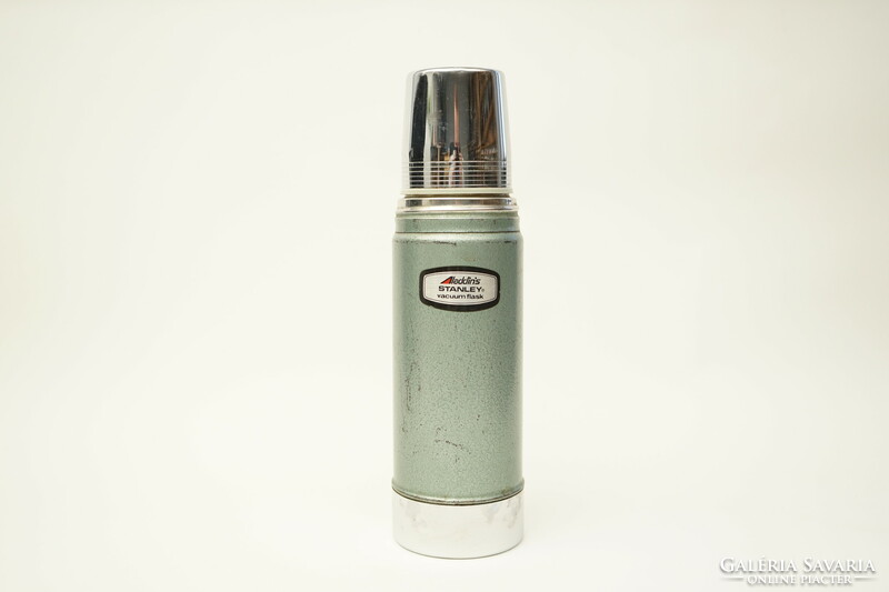 Retro Stanley American thermos bottle / usa vacuum flask / metal / old