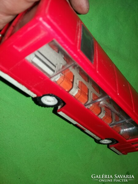 Vintage bison flywheel metal plate - vinyl red city bus car 22 cm according to the pictures