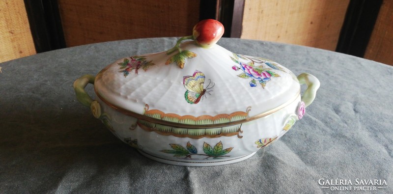 Old rare Victoria pattern candy holder from Herend