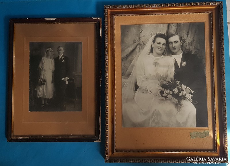 2+1 régi esküvői fotó , keretezve