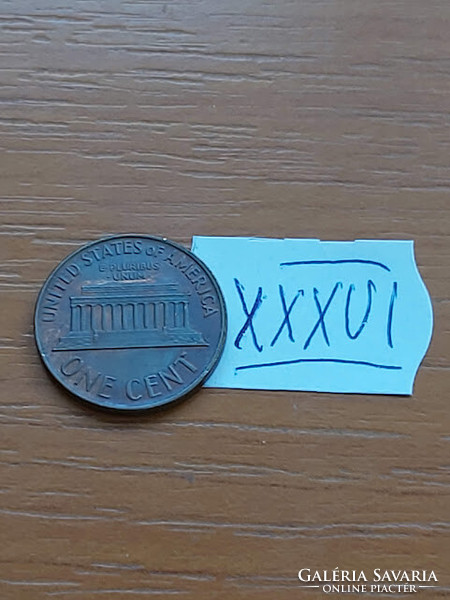 Usa 1 cent 1965 abraham lincoln, copper-zinc xxxvi