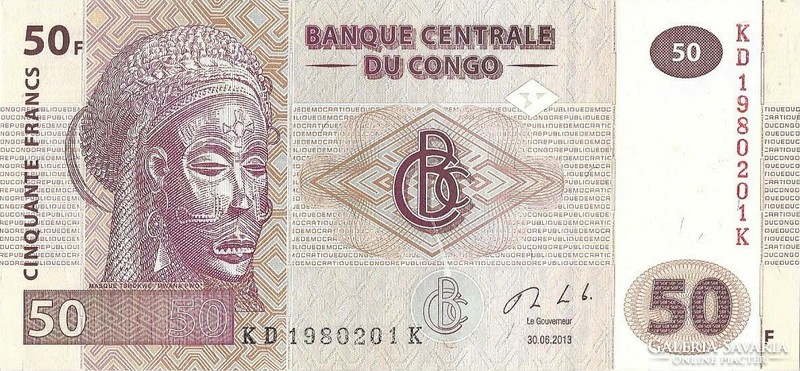 50 French francs 2013 Congo unc
