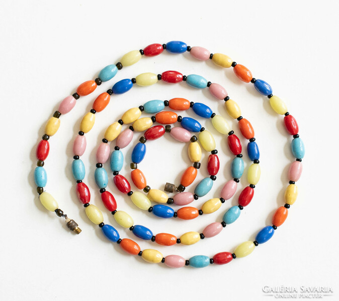 Vintage nyaklánc színes üveg gyöngyökkel