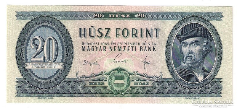 1965. 20 forint UNC