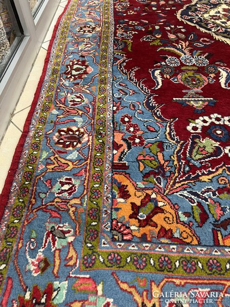 OF4 Eredeti Iráni Tabríz kézi csomózású gyapjú perzsa szőnyeg 220X345CM INGYEN FUTÁR