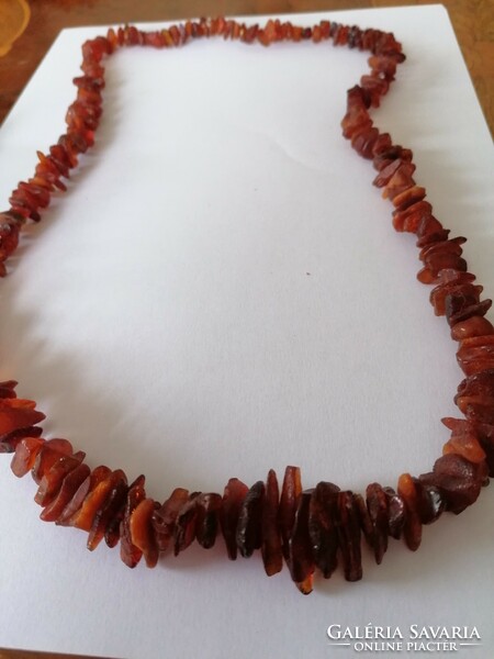 Raw Baltic amber necklace 2.
