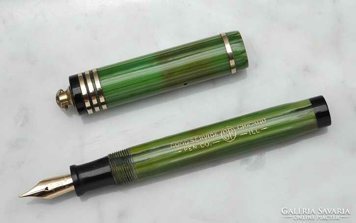 1935 good service American fountain pen with 14 carat flexible gold nib / 1 year warranty