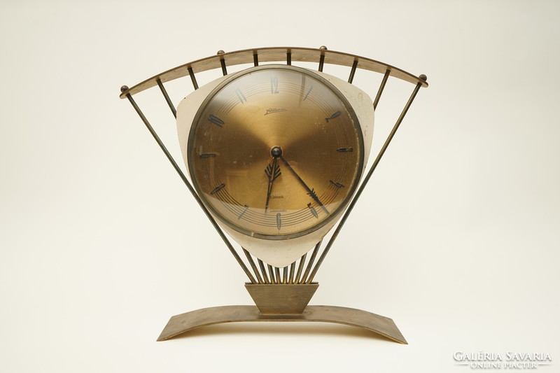 Mid century Atlanta mantel clock / German / copper / retro / old