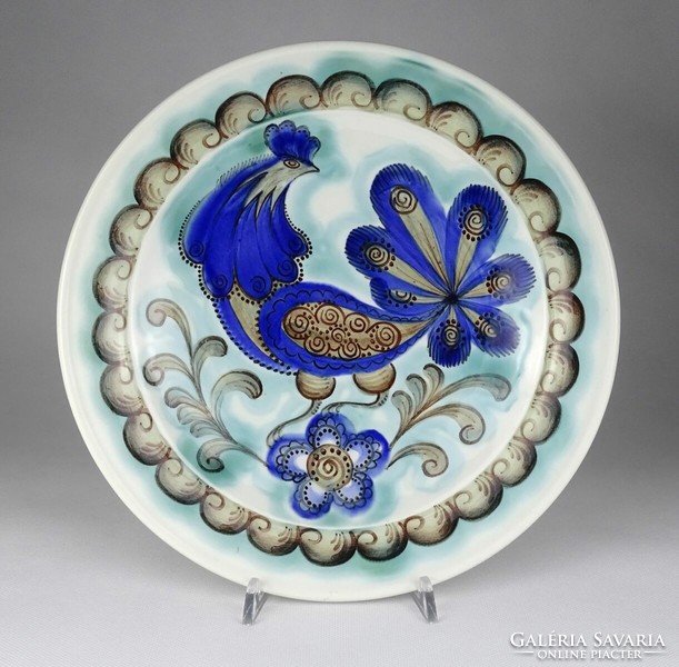 1R204 large porcelain bowl decorated with rooster or peacock decorative bowl 28.5 Cm