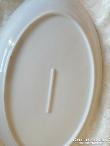 Régi szép fehér pecsenyés tányér hibátlan