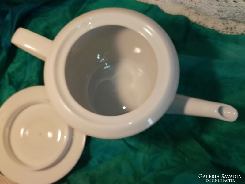 Snow-white porcelain spout with lid.