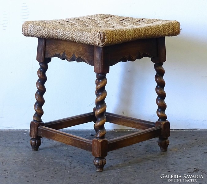 1R242 antique mat seat knife hand-turned twisted decorative chair seat stool