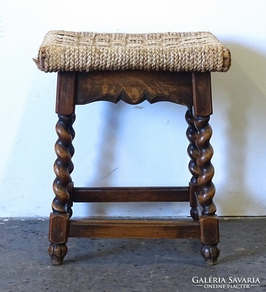 1R242 antique mat seat knife hand-turned twisted decorative chair seat stool