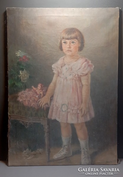 Fekete Sándor 80 cm festmény 1933 ALKUDHATÓ
