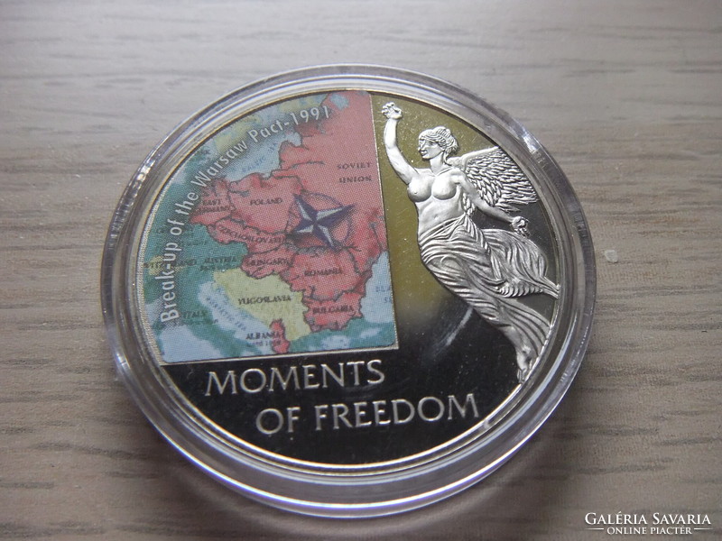 10 Dollar Termination of Warsaw Pact non-ferrous metal commemorative medal in closed capsule 2006 Liberia