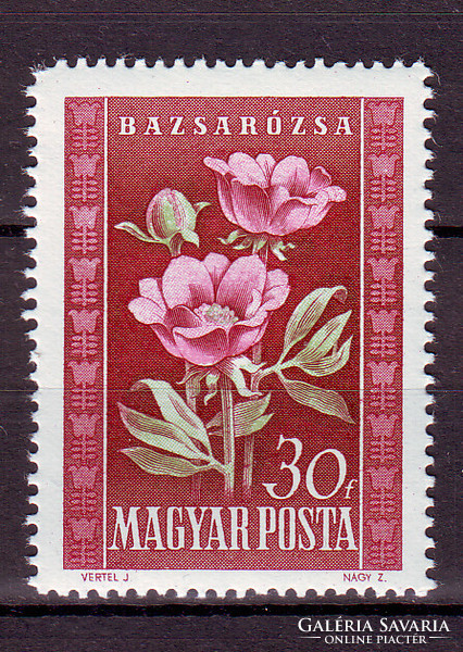 1950 Virág I. 30 f ¤¤ /  gépszínátnyomat, foghiba