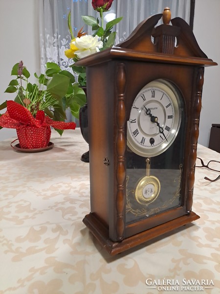 15 Day table clock silent pewter style