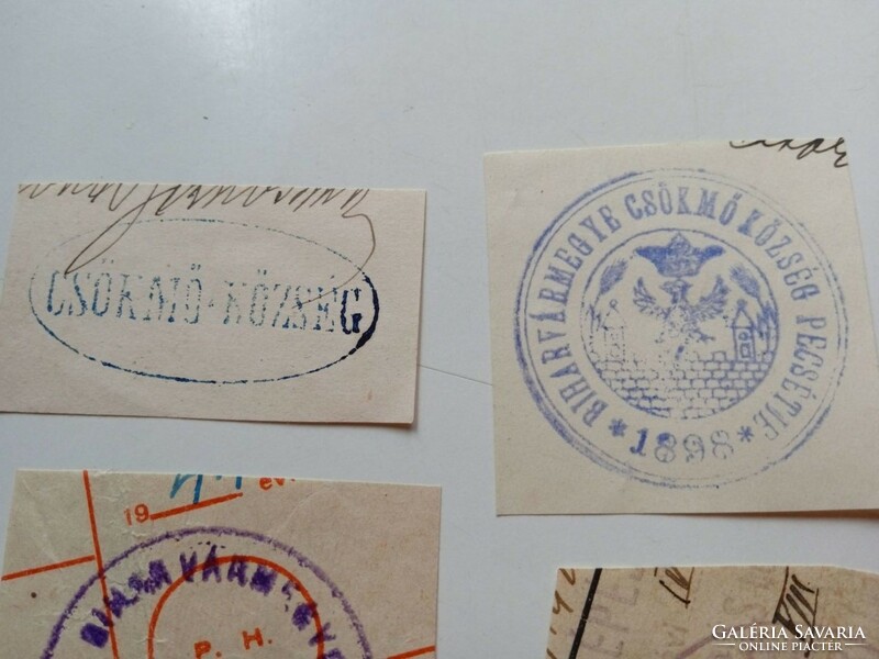D202558 csokmő (Bihar etc.) old stamp impressions 5+ pcs. About 1900-1950's