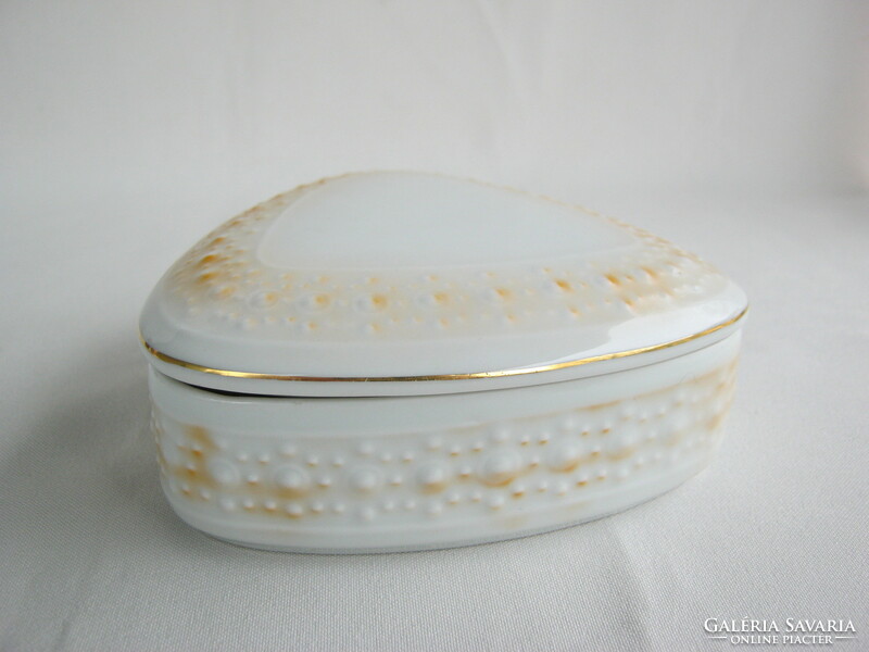 Hölóháza retro porcelain bonbonier box gift box with lid