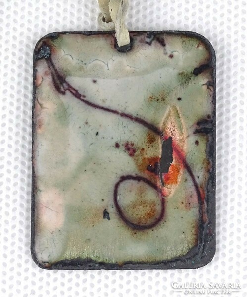 1R084 barkos bea: colorful fire enamel necklace