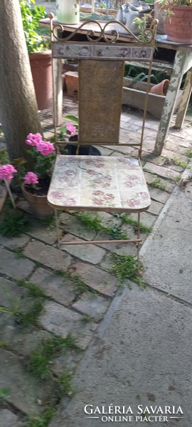 Wrought iron garden chair