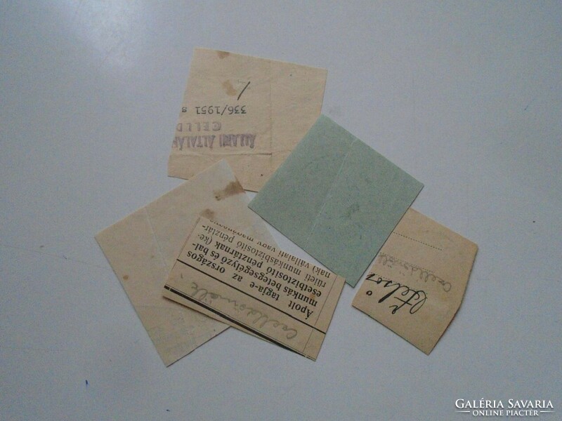 D202529 CELLDÖMÖLK   régi bélyegző-lenyomatok   5  db.   kb 1900-1950's