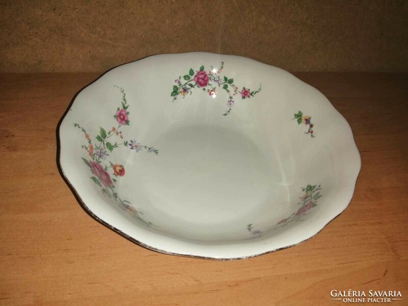 Polish porcelain serving bowl with roses, table center - dia. 26 cm (40/d)