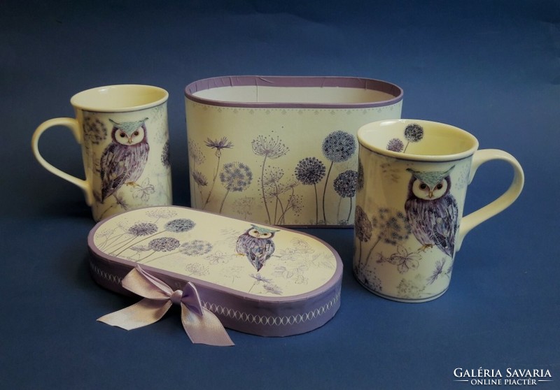 Owl porcelain cup set (71020)