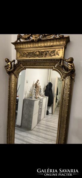Nagyméretü antik barokk tükör