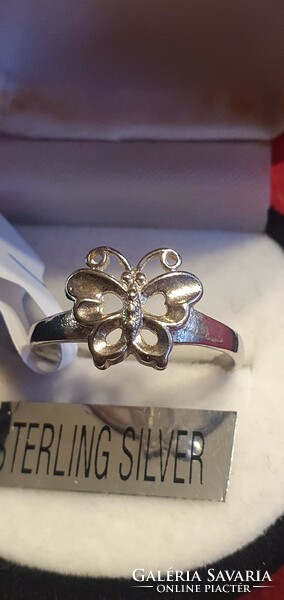 Silver 925 butterfly ring