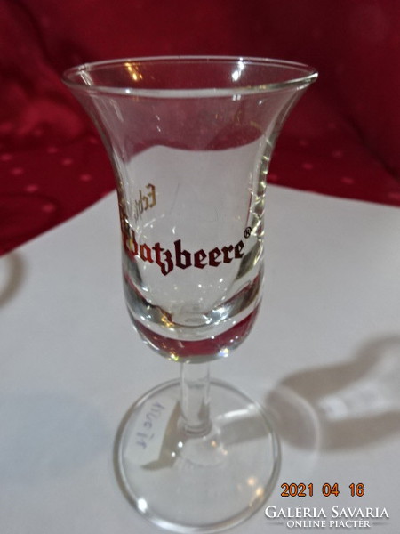 Liqueur glass with a base, with the inscription echte kroatzbeere, height 11 cm. It has 2 Cl originals!