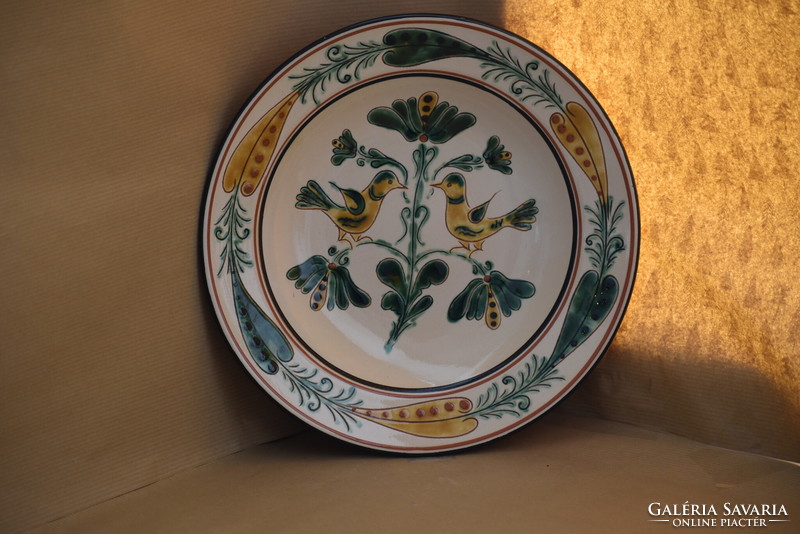 Les gábor decorative plate with birds - 26 cm diameter