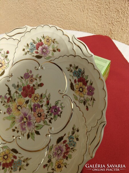 Zsolnay large, hand-painted, floral wall plate, seller,, new in store,, now without a minimum price,,