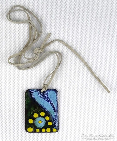 1R084 barkos bea: colorful fire enamel necklace