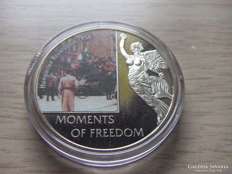 10 Dollar October Revolution 1956 non-ferrous metal commemorative medal in closed capsule 2006 Liberia