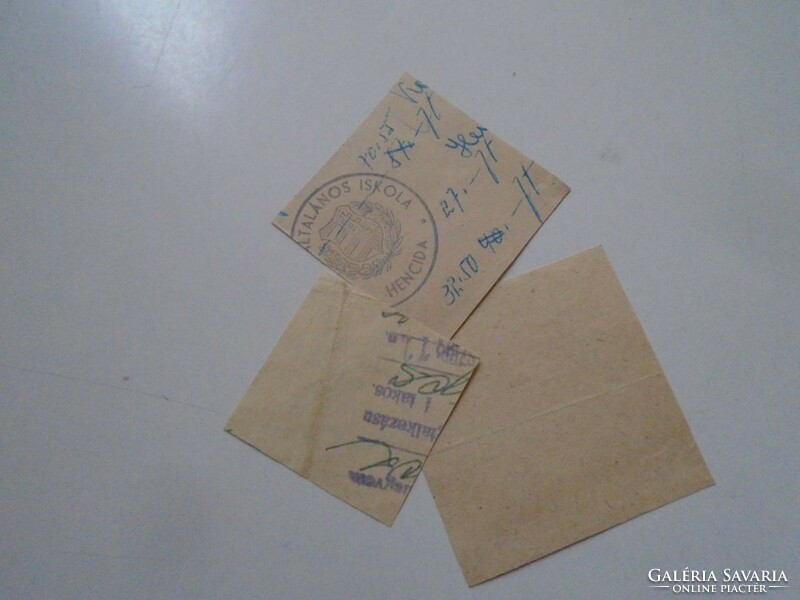 D202546 HENCIDA (Bihar vm)  régi bélyegző-lenyomatok  3 db.   kb 1900-1950's