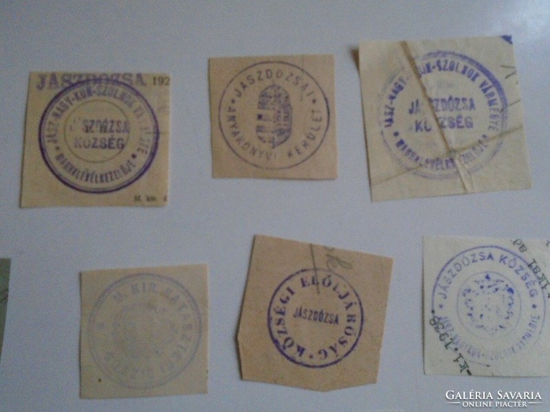 D202309 JÁSZDÓZSA   régi bélyegző-lenyomatok   - 13 db  kb 1900-1950's