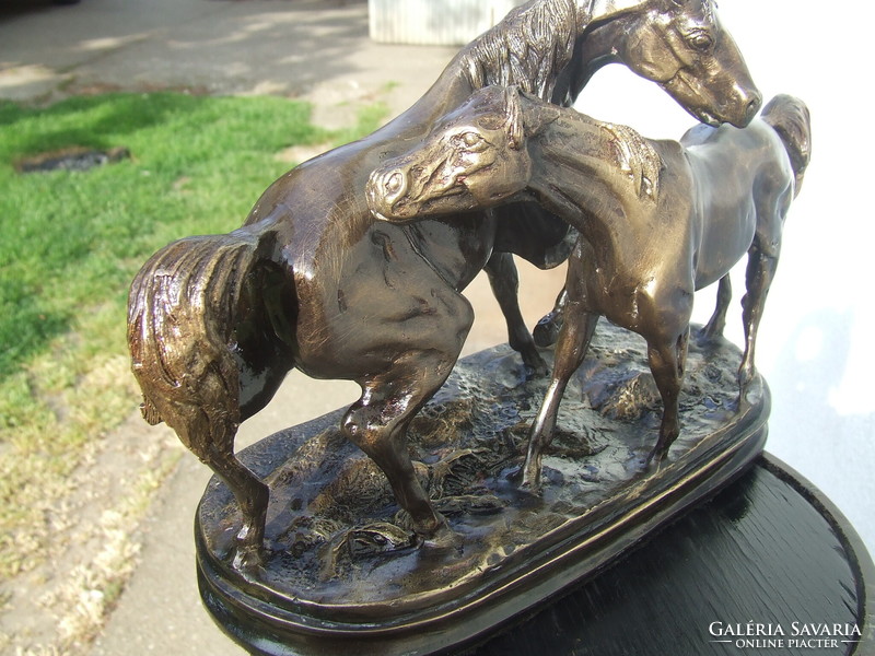 Bronze statue of horses